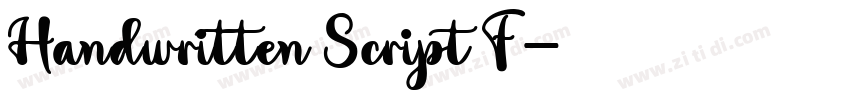 Handwritten Script F字体转换 Handwritten Script F字体转换